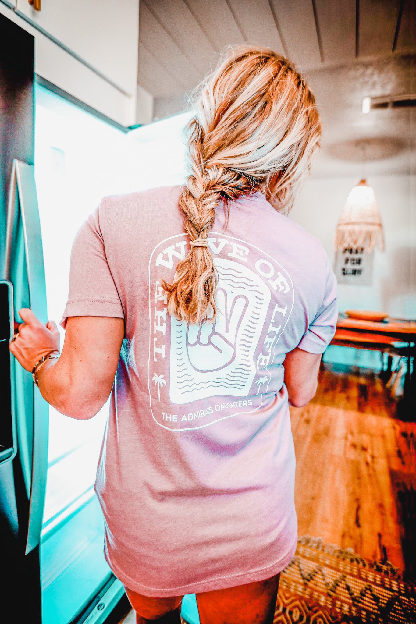 WAVE OF LIFE ROSE BASIC T-SHIRT