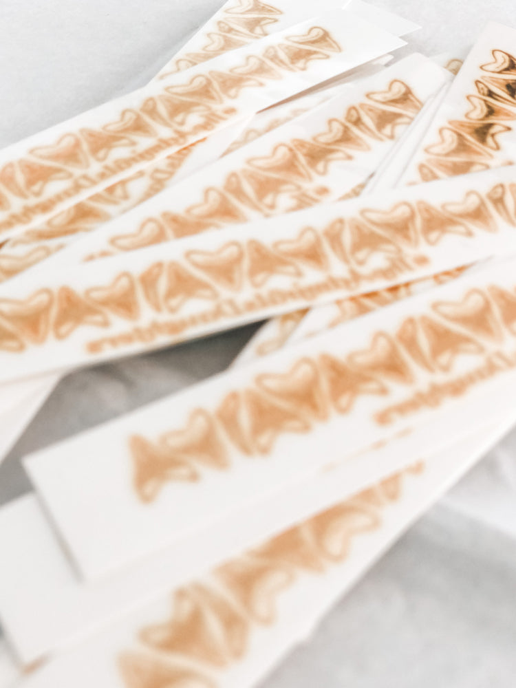 SHARKS TEETH GOLD TRIBAL FLASH TATTOO