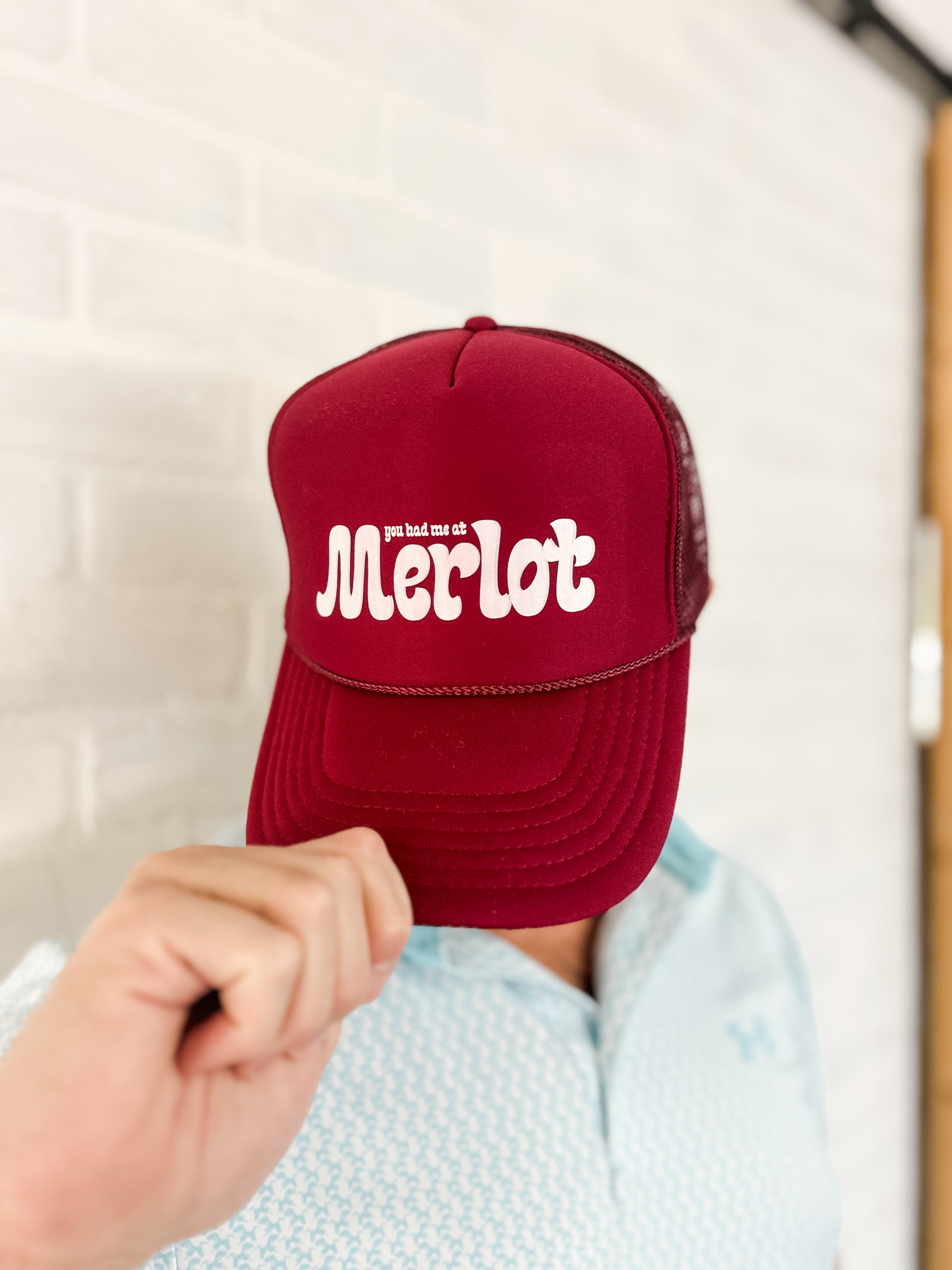 you had me at merlot jerry maguire crimson corkie foam trucker hat casual wine lovers apparel
