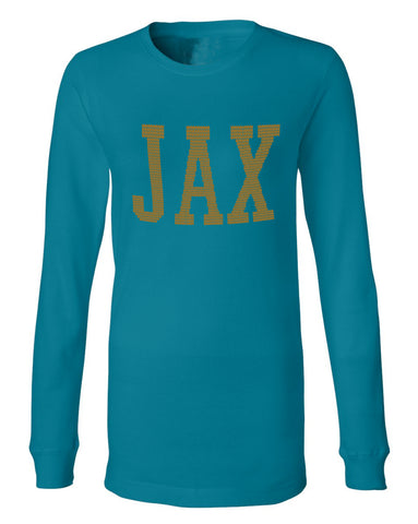 JAGS CLAWED FLAG WHITE & TEAL SIDE SLIT TANK
