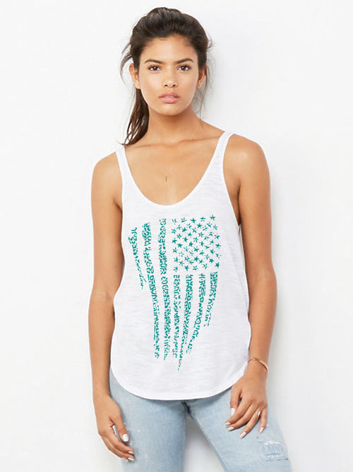 the admiral's daughters white and teal clawed american flag jacksonville jaguars tank top