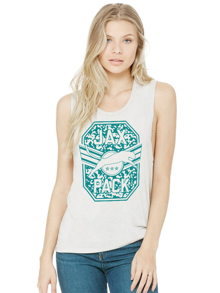 the admiral's daughters white and teal Jax Pack jacksonville jaguars muscle tank top 