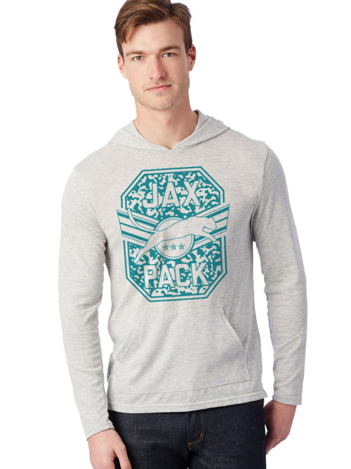 JAGS JAX PACK OATMEAL LIGHTWEIGHT HOODED SWEATSHIRT