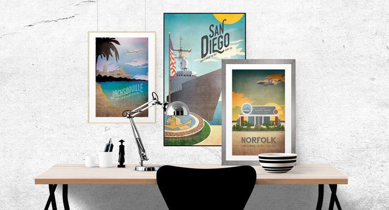 the admiral's daughters naval station jacksonville florida nas jax mayport naval base home is where the navy sends you vintage style travel poster print ffg P3